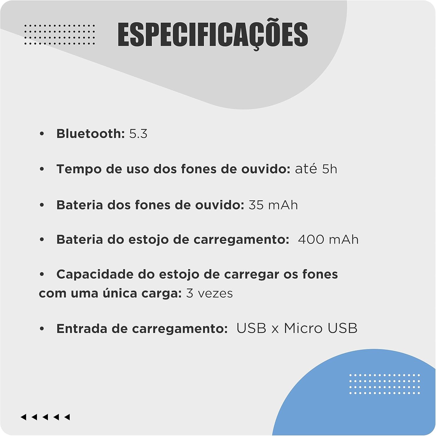 FONE SEM FIO ALTO DISCRETO POTENTE POWERBANK