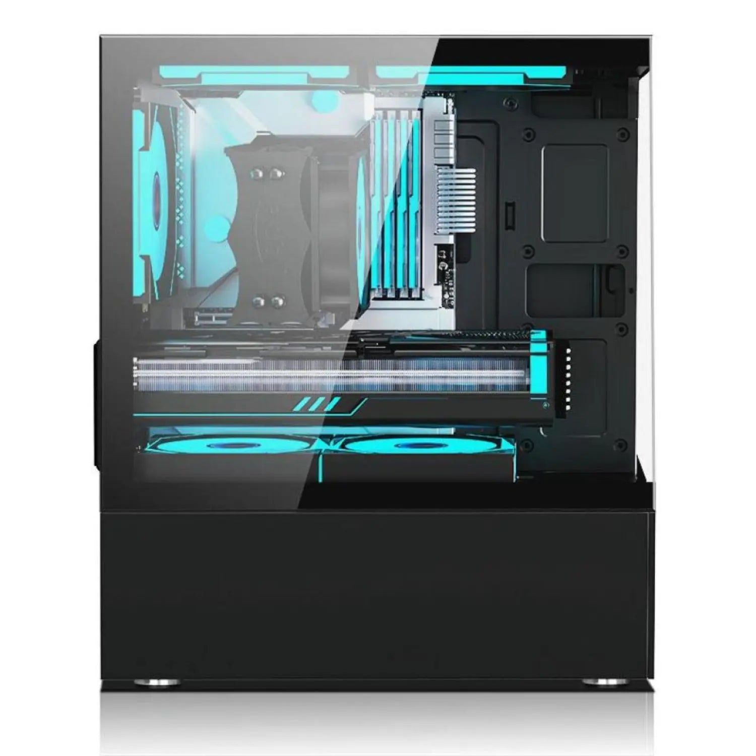 Gamer Cabinet Aquarium Black Pixxo CG200B - M-ATX G-Fire