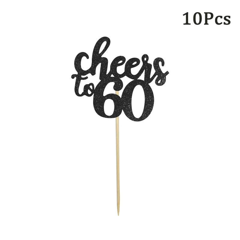 1 Peça Óculos de Aniversário 30 40 50 60 Anos Feminino Decoração de Festa de Aniversário 30º 40º 50º 60º com Balão Acessórios Cosplay Presente de Aniversário