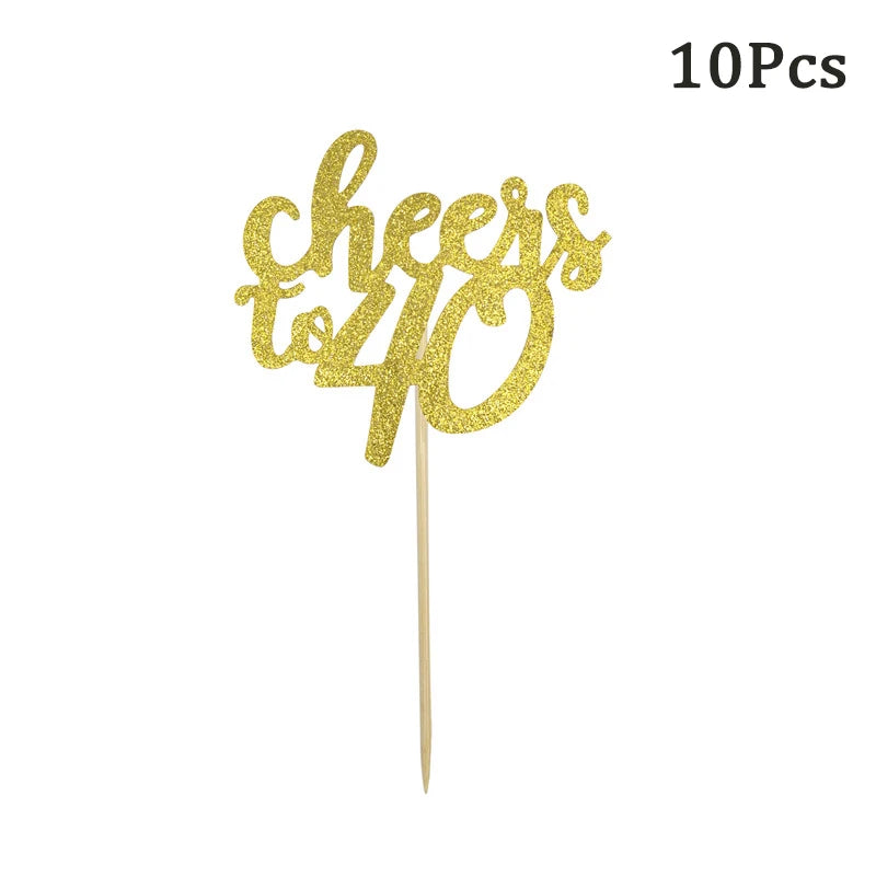 1 Peça Óculos de Aniversário 30 40 50 60 Anos Feminino Decoração de Festa de Aniversário 30º 40º 50º 60º com Balão Acessórios Cosplay Presente de Aniversário