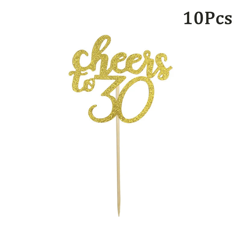 1 Peça Óculos de Aniversário 30 40 50 60 Anos Feminino Decoração de Festa de Aniversário 30º 40º 50º 60º com Balão Acessórios Cosplay Presente de Aniversário