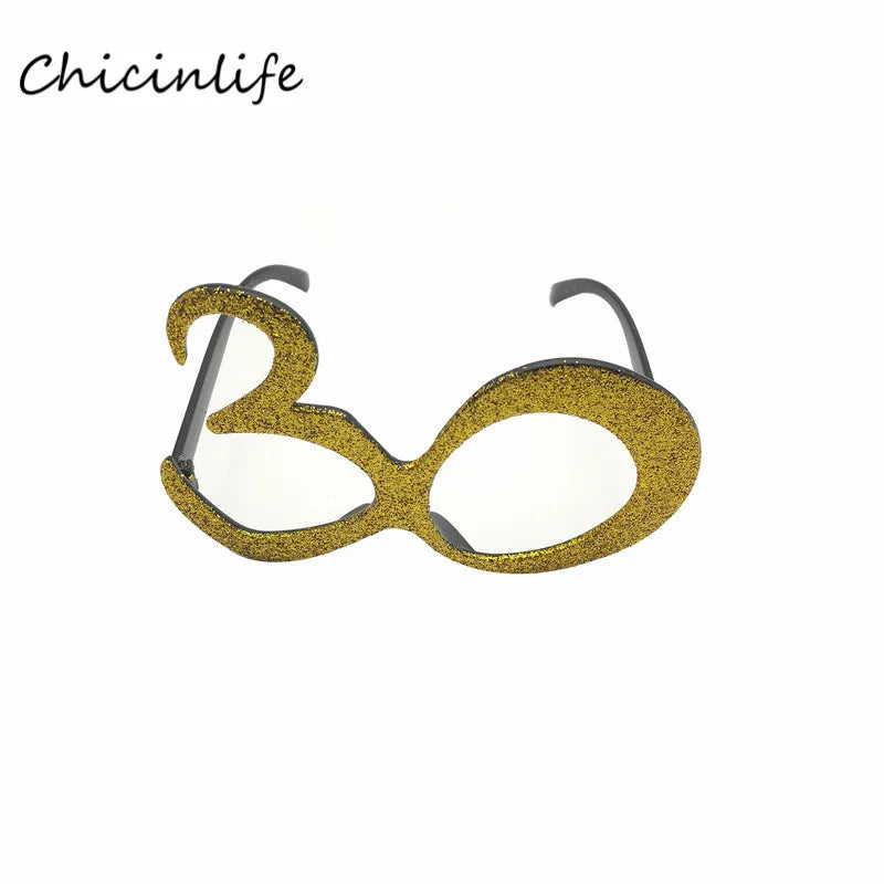 1 Peça Óculos de Aniversário 30 40 50 60 Anos Feminino Decoração de Festa de Aniversário 30º 40º 50º 60º com Balão Acessórios Cosplay Presente de Aniversário