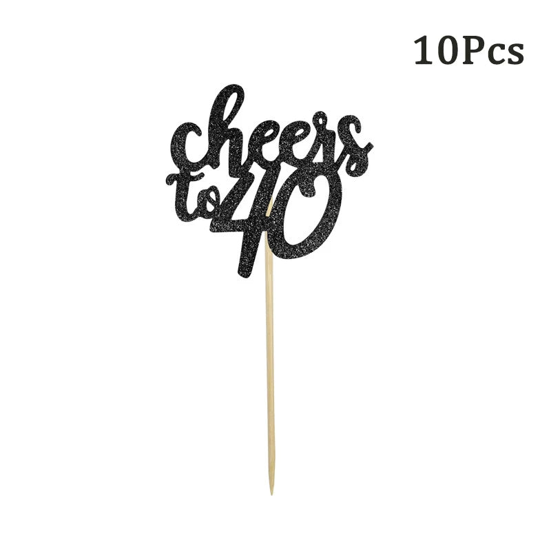 1 Peça Óculos de Aniversário 30 40 50 60 Anos Feminino Decoração de Festa de Aniversário 30º 40º 50º 60º com Balão Acessórios Cosplay Presente de Aniversário