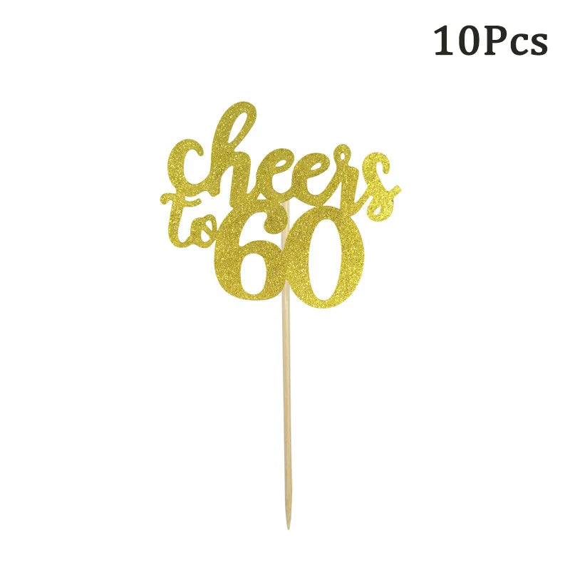 1 Peça Óculos de Aniversário 30 40 50 60 Anos Feminino Decoração de Festa de Aniversário 30º 40º 50º 60º com Balão Acessórios Cosplay Presente de Aniversário