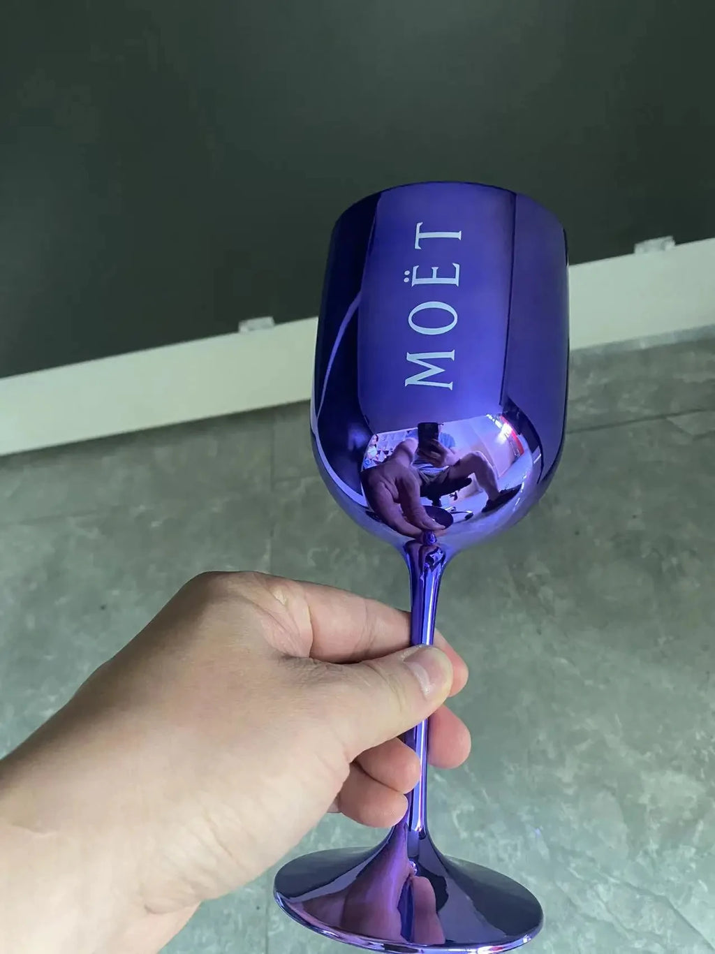 480ml Taça de Vinho Plástico Inquebrável Eletroplastia Brilhante Rosa Azul Taças de Champagne Flutes Cálice