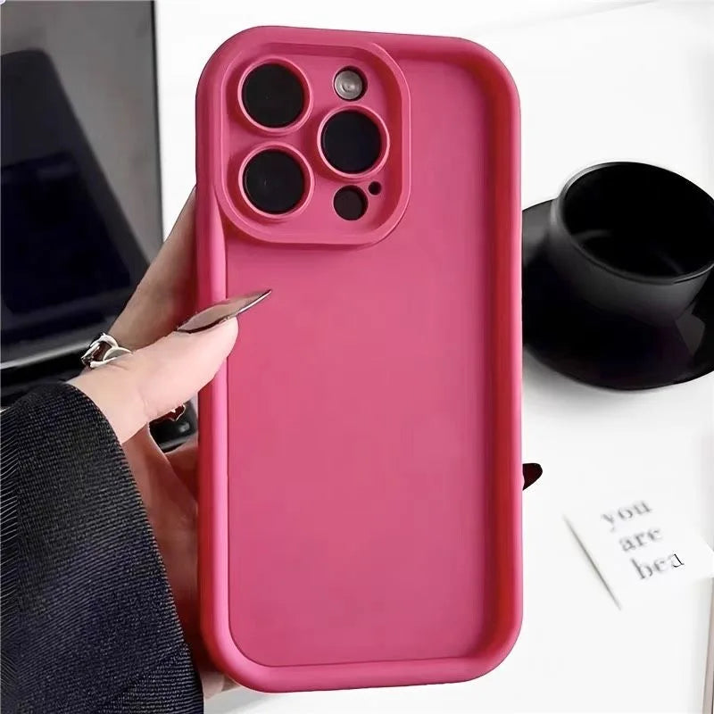Capinha Silicone TPU Cores Vibrantes para iPhone 17 Air 16 15 14 13 12 11 Pro Max XR XS - Anti-Impacto