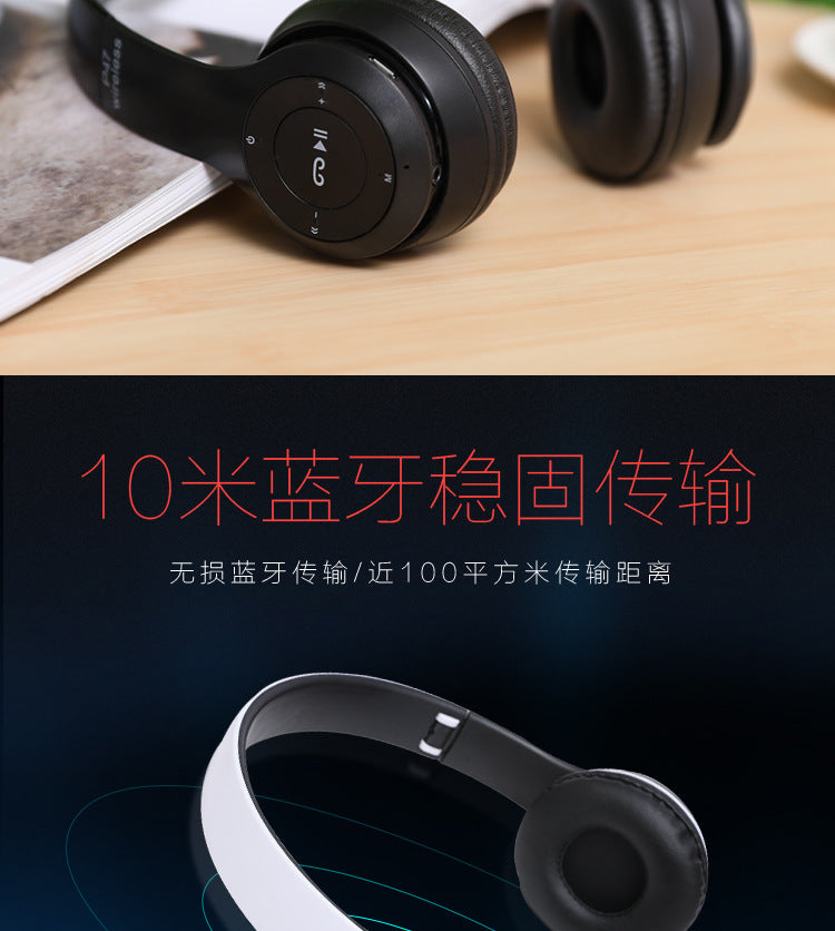 Bluetooth 5.0 Wireless Headphone Foldable HIFI Stereo Bass Earphone Kid Girl Helmet Gift With Mic USB Adaptor For iPhone TV Game