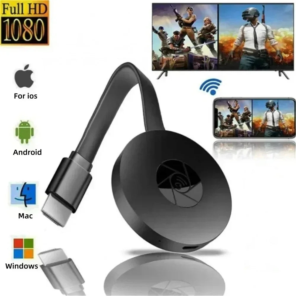 Chromecast Google Wireless WiFi Mirascreen HDMI HD Display Dongle 1080P Media Streamer For iOS Android TV Stick Smart Home 2025