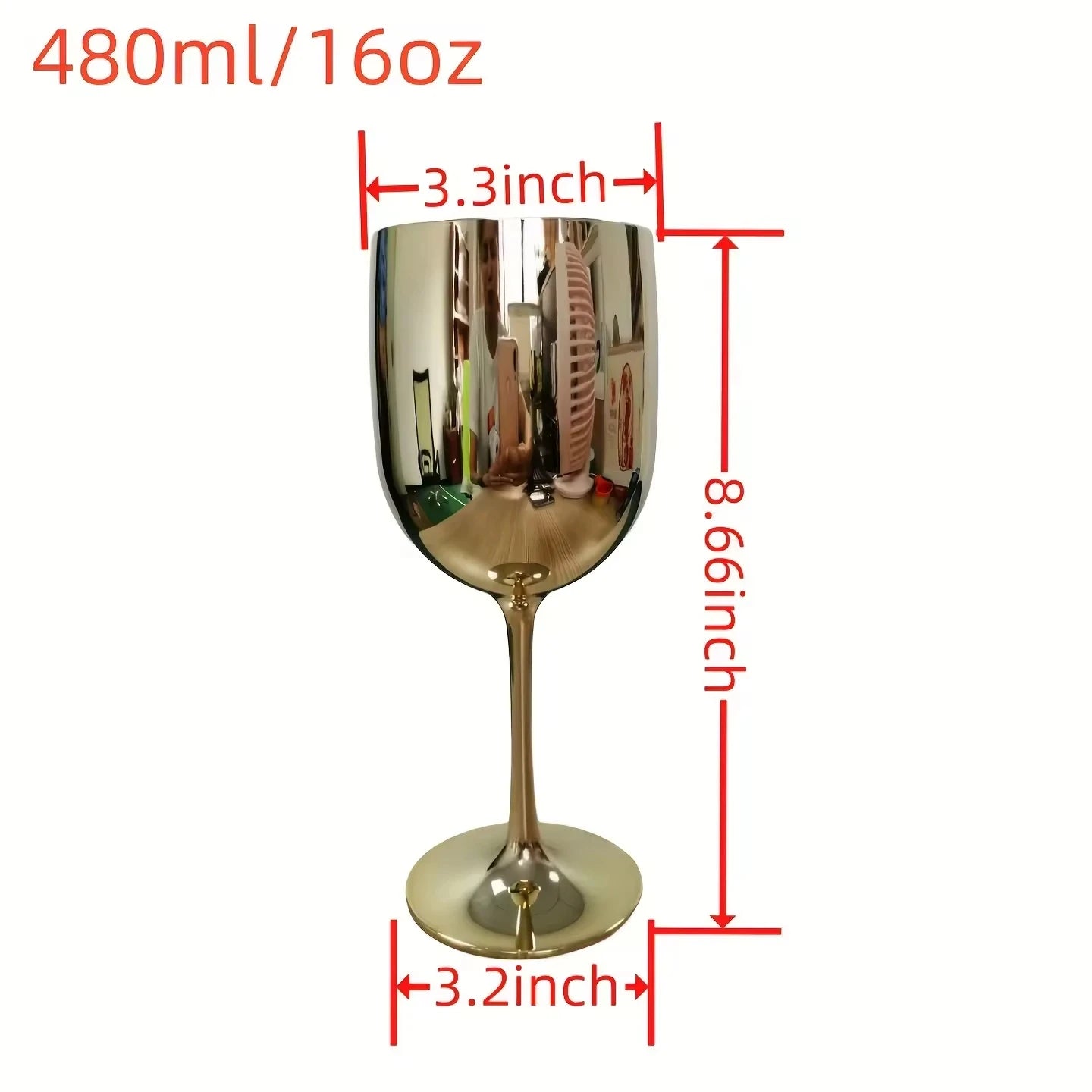 480ml Taça de Vinho Plástico Inquebrável Eletroplastia Brilhante Rosa Azul Taças de Champagne Flutes Cálice