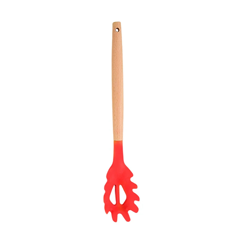 Colher Pegador de Macarrão de Silicone Garfo para Espaguete Escorredor para Servir Macarrão Utensílio de Cozinha Garra Acessórios de Cozinha