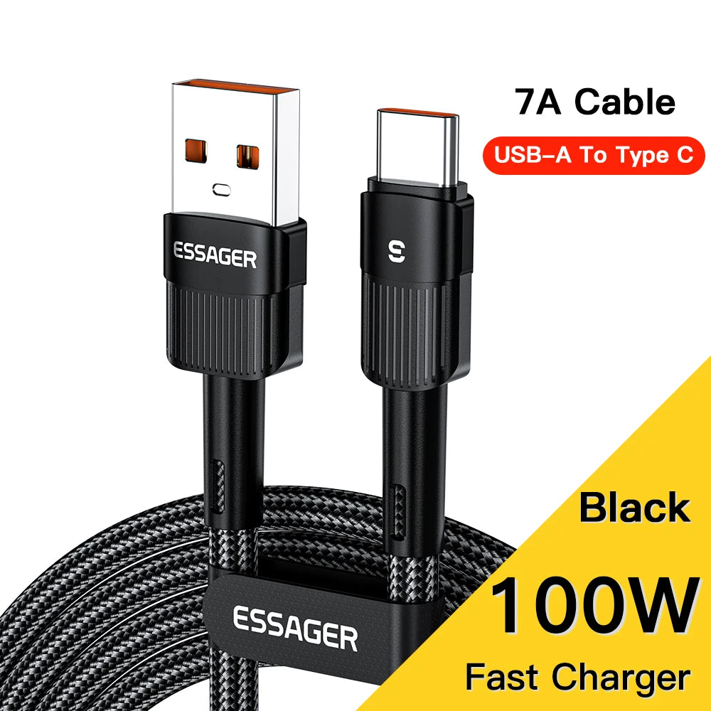Essager 100W USB Type C To USB C Cable USB-C PD Fast Charging Charger Wire Cord For Macbook Samsung Xiaomi Type-C USBC Cable 3M