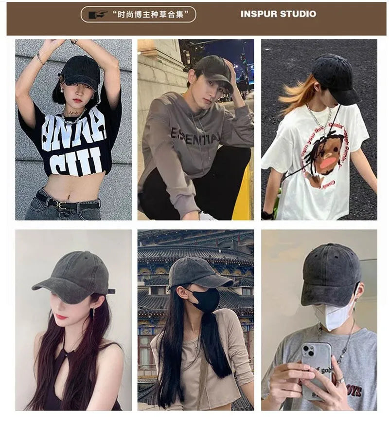 Bonés de Baseball  Fashion para Homens e Mulheres Estilo Streetwear Snapback Casual Casquette Dad Hat Hip Hop