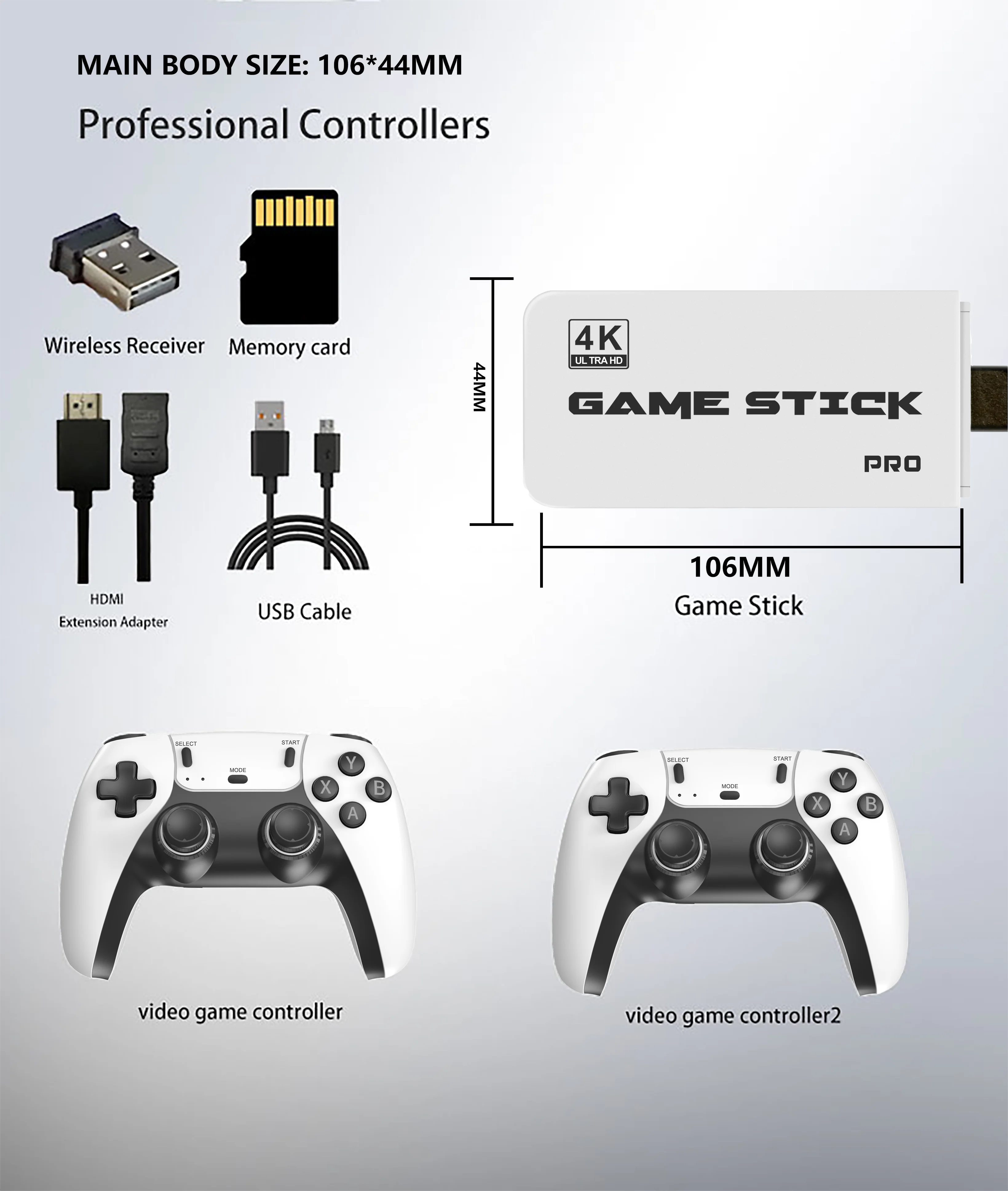 4K TV Game Stick M15 Video Game Console Built-in 40000+/50000 Games 128G Handheld Game Player Wireless Controller Retro Gamepad