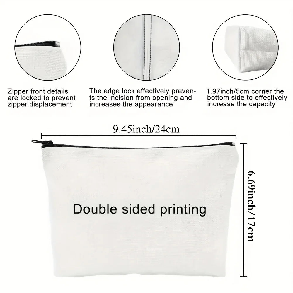 A TV Program Makeup Bag -Cute Multifunctional Zipper Bag for Women, Jewelry Storage Bag, Perfect Travel Zipper Small Storage Bag