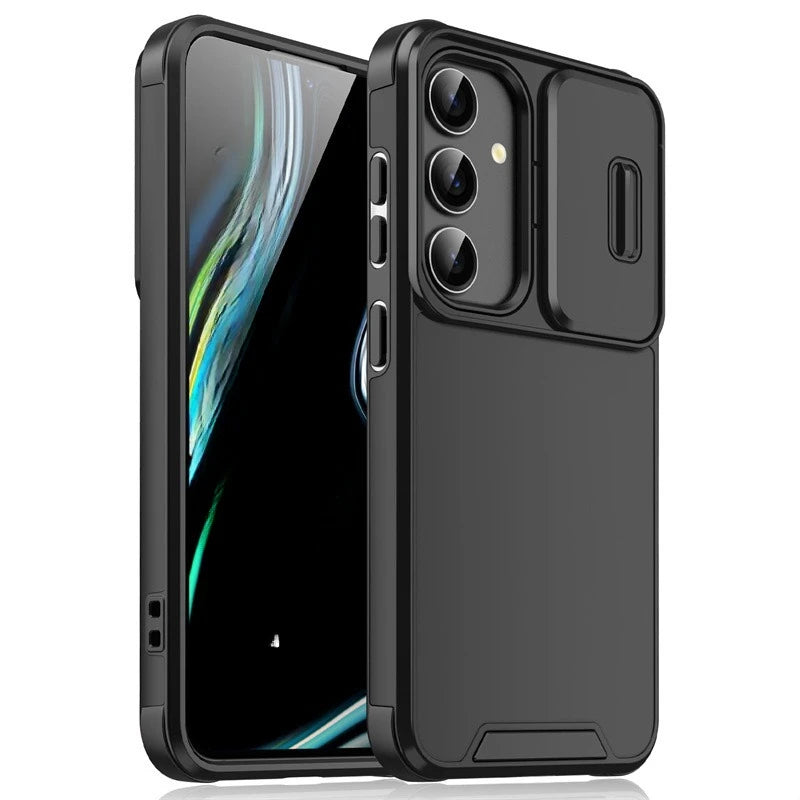Capa Magnética Armadura com Proteção Deslizante de Câmera para Samsung S25 S24 S23 FE S22 Ultra A56 A36 A16 A06 A54 A55 A35 A25 A15