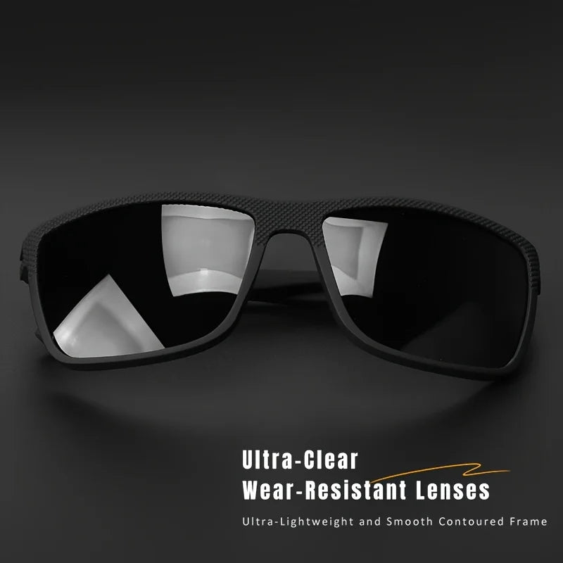 2025 New Square Frame Polarized Sunglasses High-Quality Spring Hinges Multicolor Coated Lenses for Vacation Driving Fishing UV P